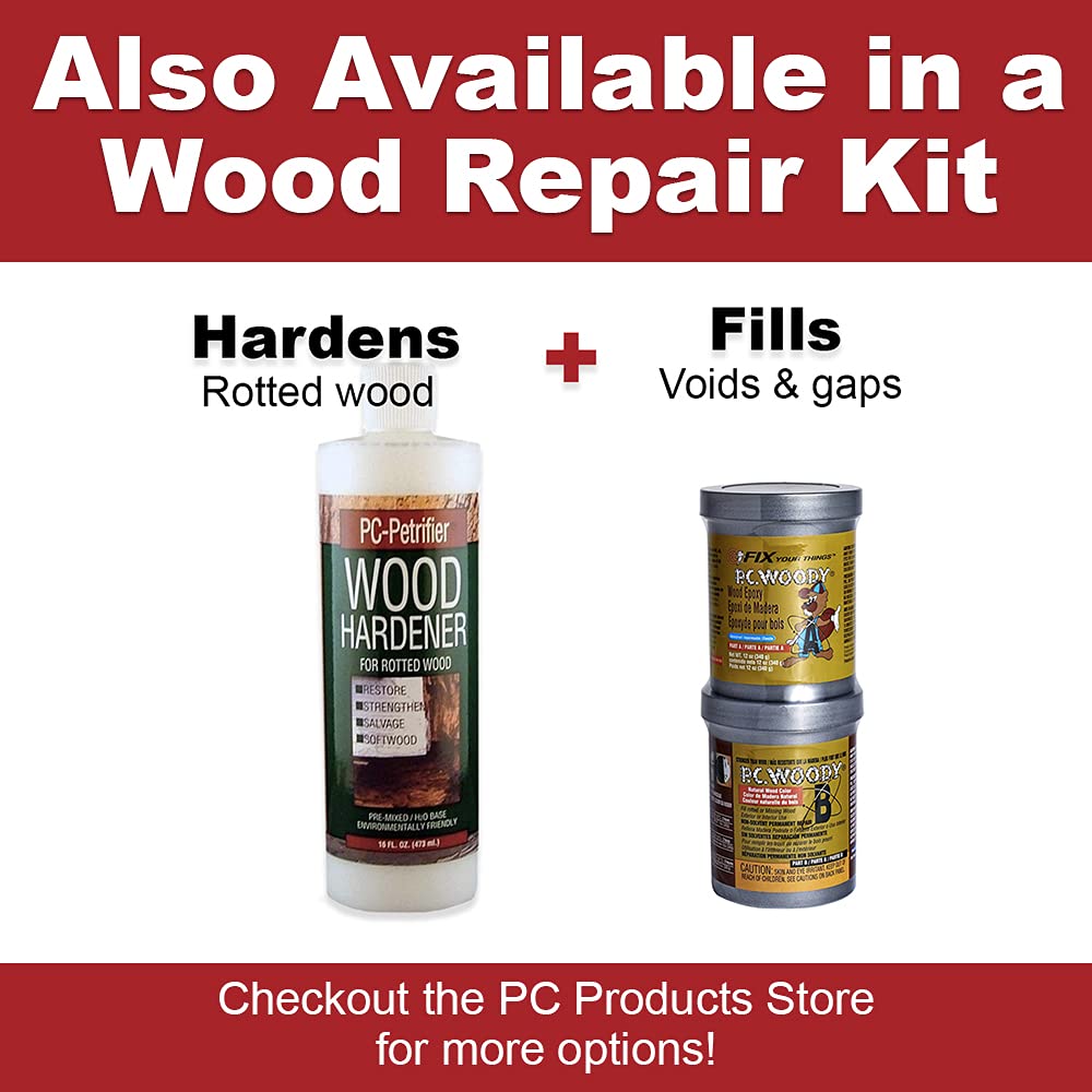 Finished wood repair with PC-Woody accepts paint or stain