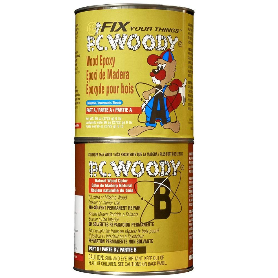 PC-Woody epoxy paste in tan mixed for a sturdy wood repair indoors or outdoors.