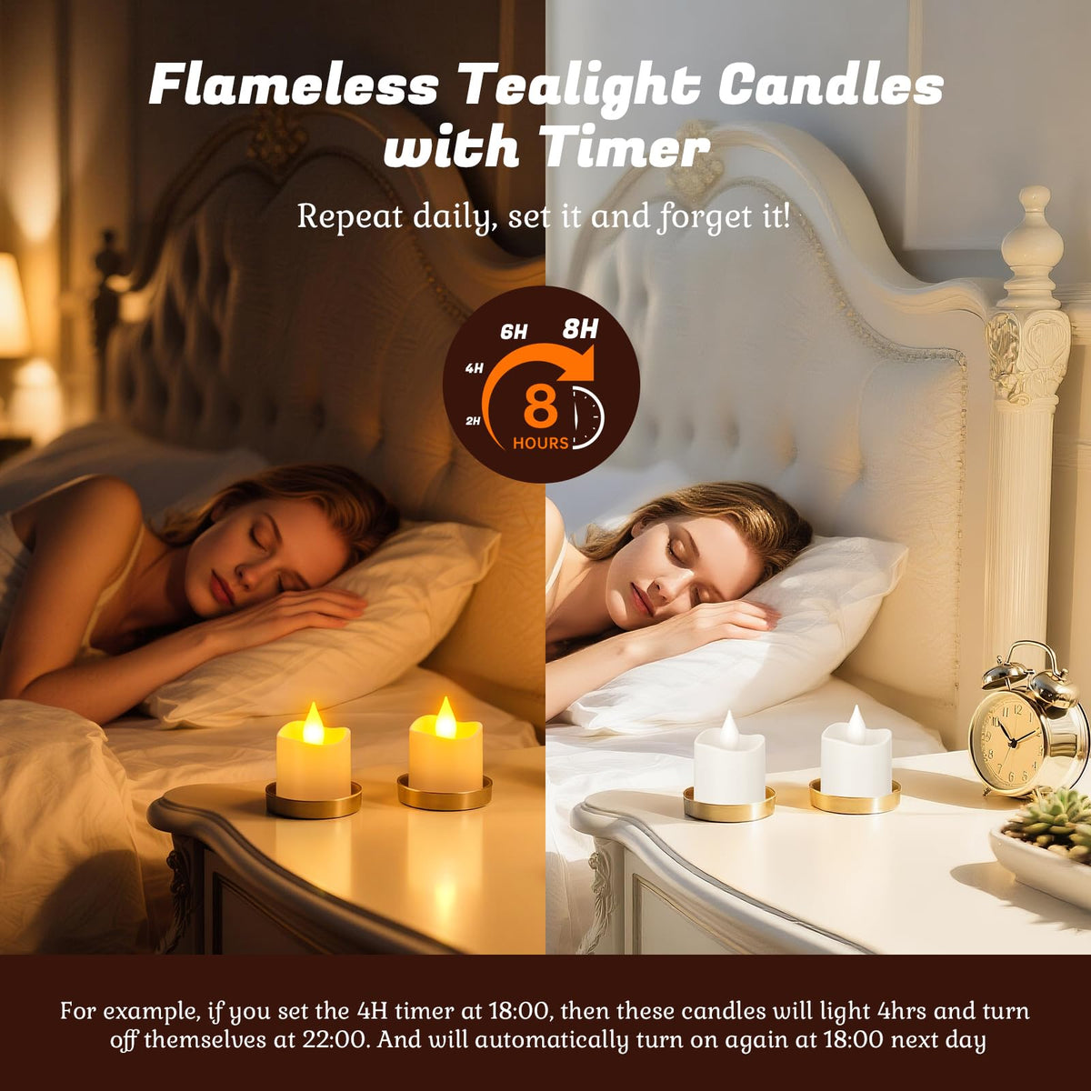 PChero all-in-one charging base keeps twelve tea lights organized.