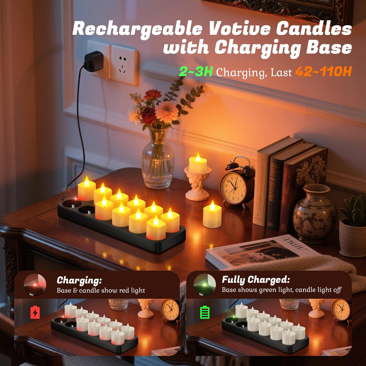 PChero remote-controlled tea light for easy room-wide ambiance control.