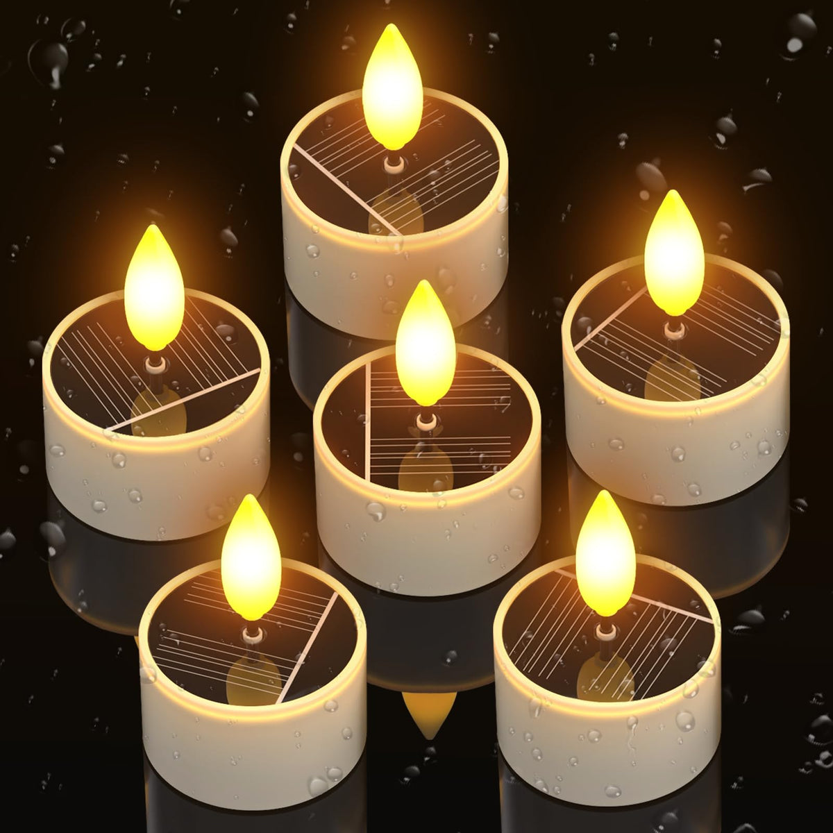 PChero solar tea light glow creates cozy, flame-free outdoor ambiance