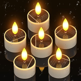 PChero solar tea light glow creates cozy, flame-free outdoor ambiance