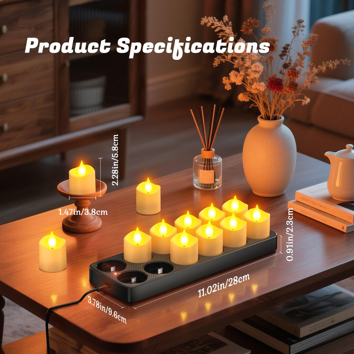 PChero small votive glows with warm, safe ambiance.