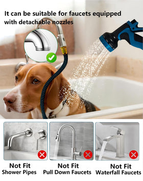 PCLOOV indoor sink hose attachment provides 10 spray modes for versatile tasks.