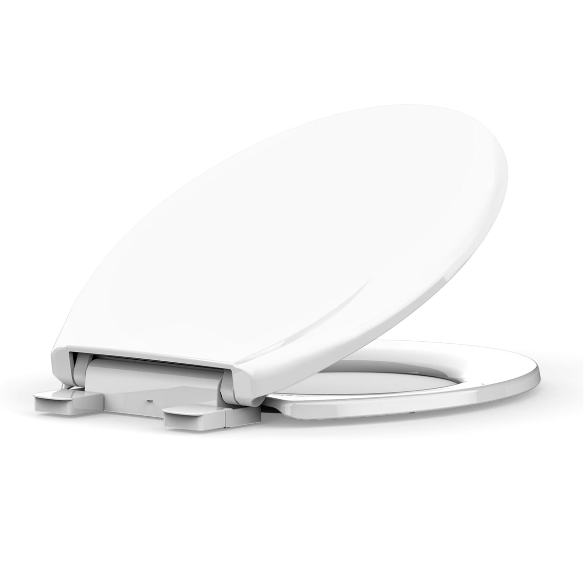 PeacefulHues quick-release hinges enable easy cleaning behind and under the seat.