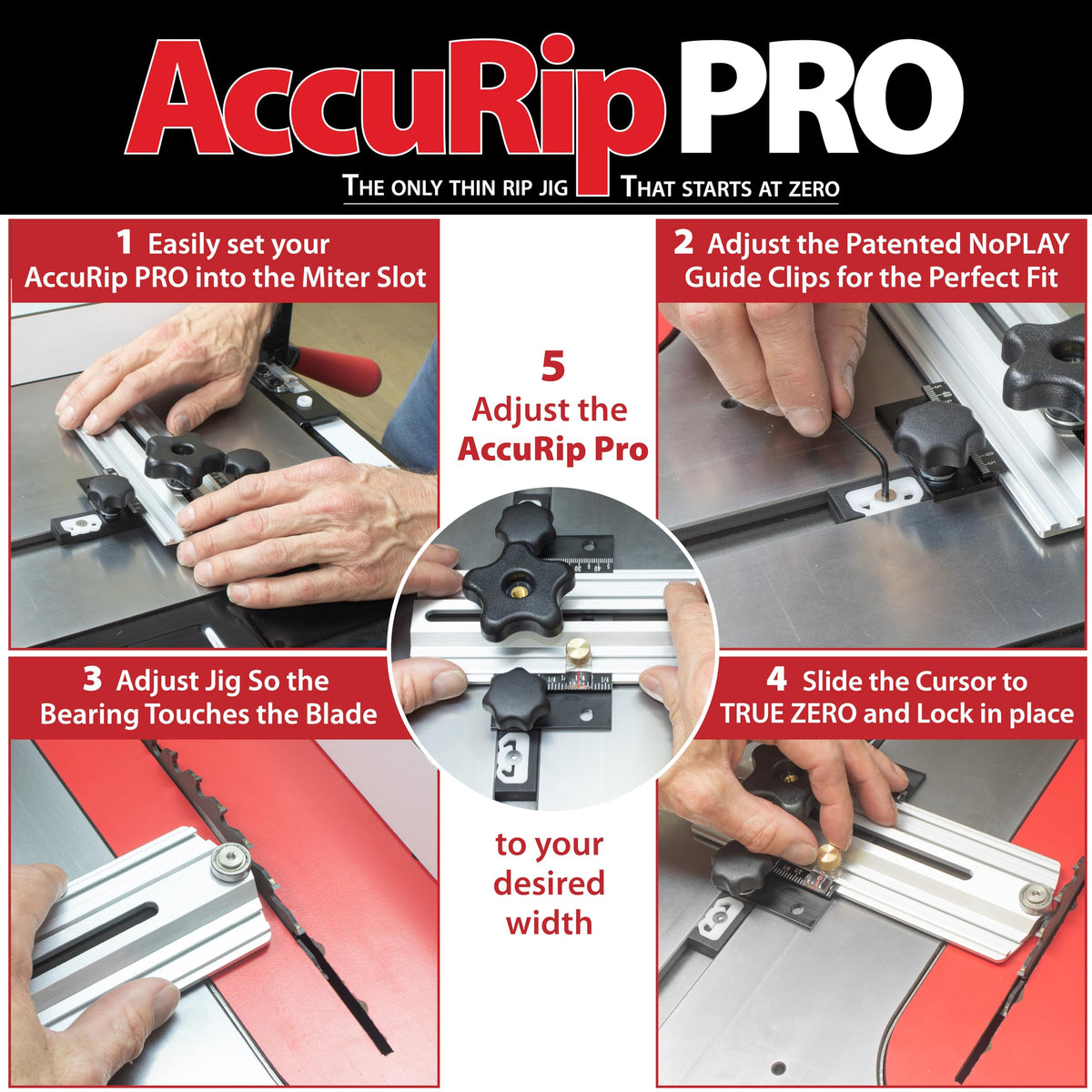 Peachtree AccuRip Pro slot compatibility with standard and T-slot tracks