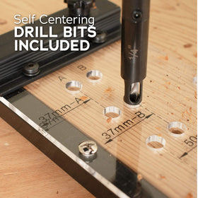 Peachtree Deluxe self-centering bits 1-4in for quick, precise drilling