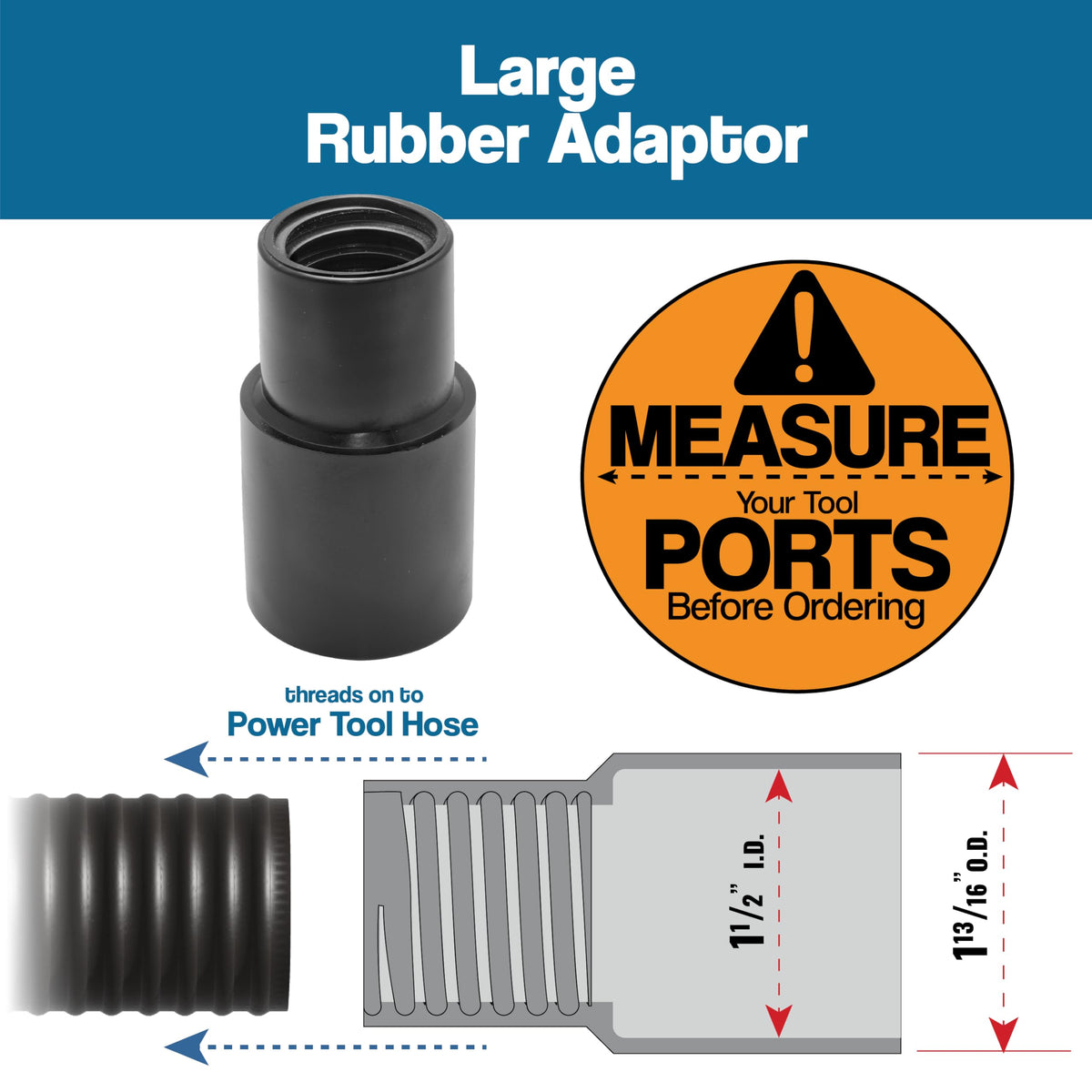 Peachtree dust-collection setup shows secure attachment and reliable suction