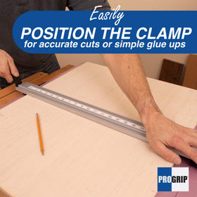 Peachtree ProGrip fixed jaw provides a stable cutting rail at the edge