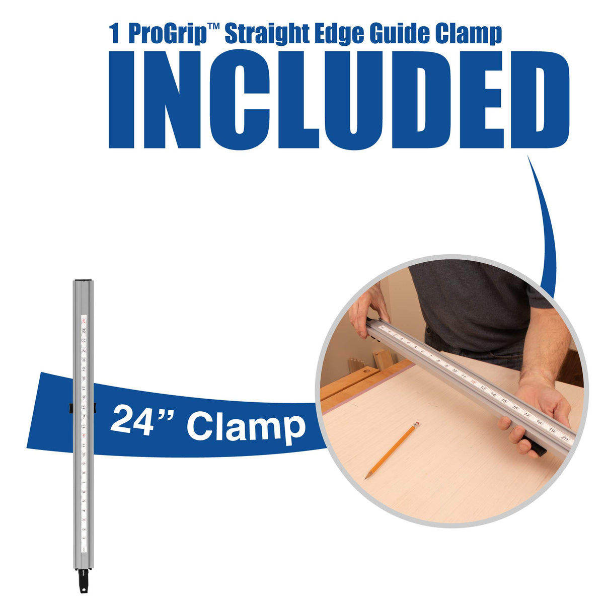 Peachtree ProGrip secure clamping supports large plywood projects.