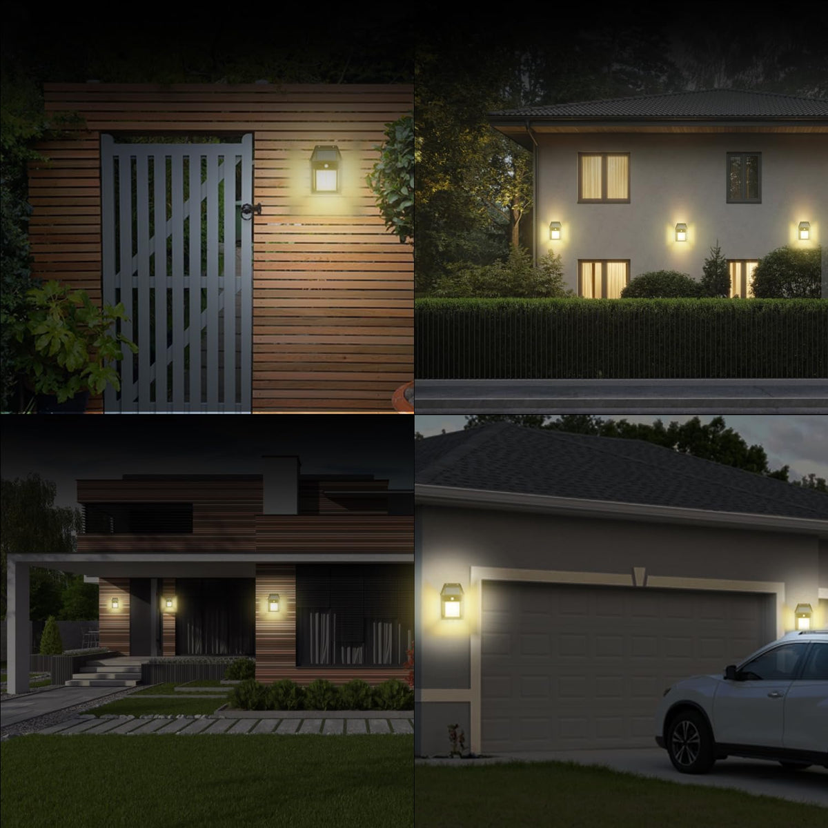 PeakPlus dusk-to-dawn solar light outdoor 2-pack provides nightly visibility