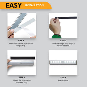 PeakPlus night light illuminating pantry with automatic motion activation.