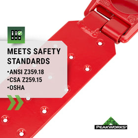 PeakWorks 310 lb capacity anchorage point designed for a single worker