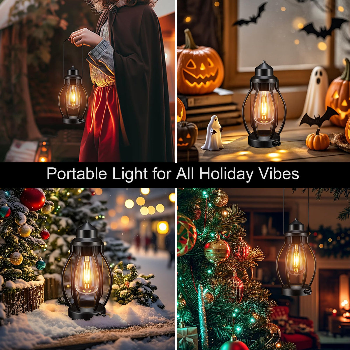 Pearlstar compact lantern stands securely on tabletops or shelves.