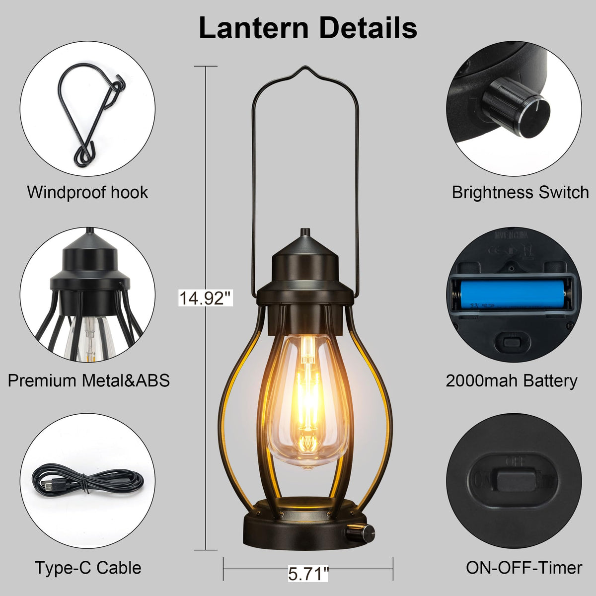 Pearlstar lanterns have a sturdy handle for easy hanging on walls or trees.