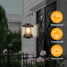 IP44 weatherproof Pearlstar lantern withstands rain and snow.