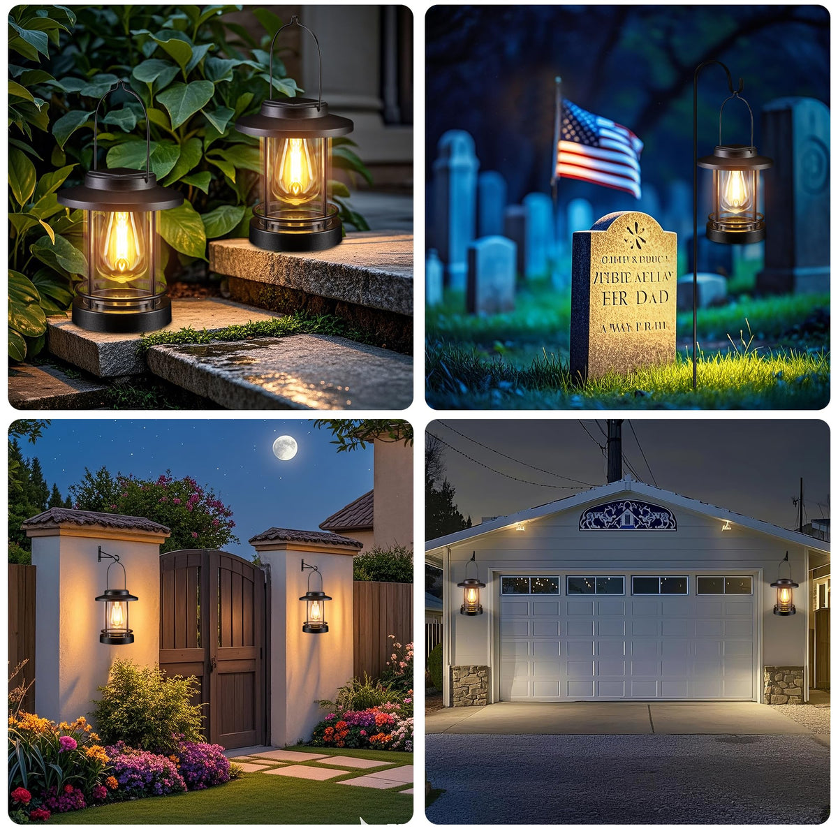 Pearlstar patio lanterns provide ambient light for evenings.