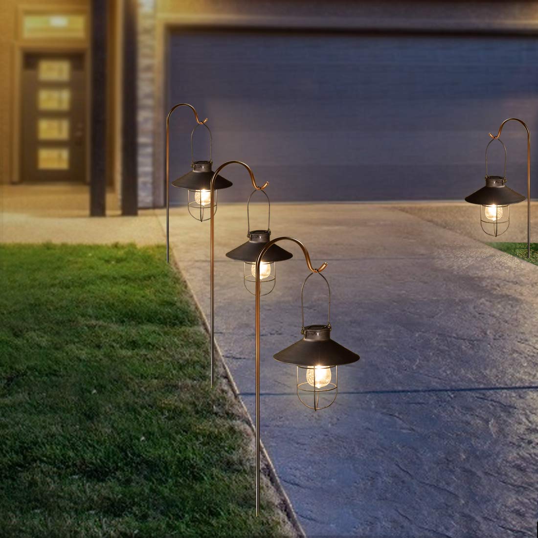 Pearlstar solar lantern dimensions shown for decorative focal point