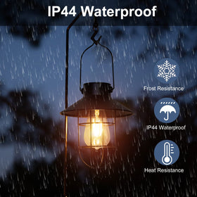 Pearlstar lantern at dusk offering soft outdoor ambience