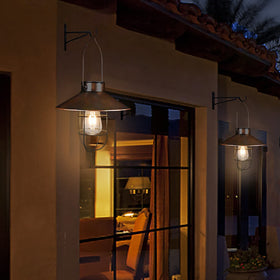 Pearlstar lantern in garden creates inviting ambient lighting