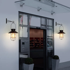 Pearlstar lantern showing durable metal construction for outdoor use