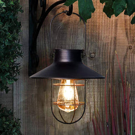 Pearlstar solar lantern outdoors hanging light with warm white glow for cozy garden evenings