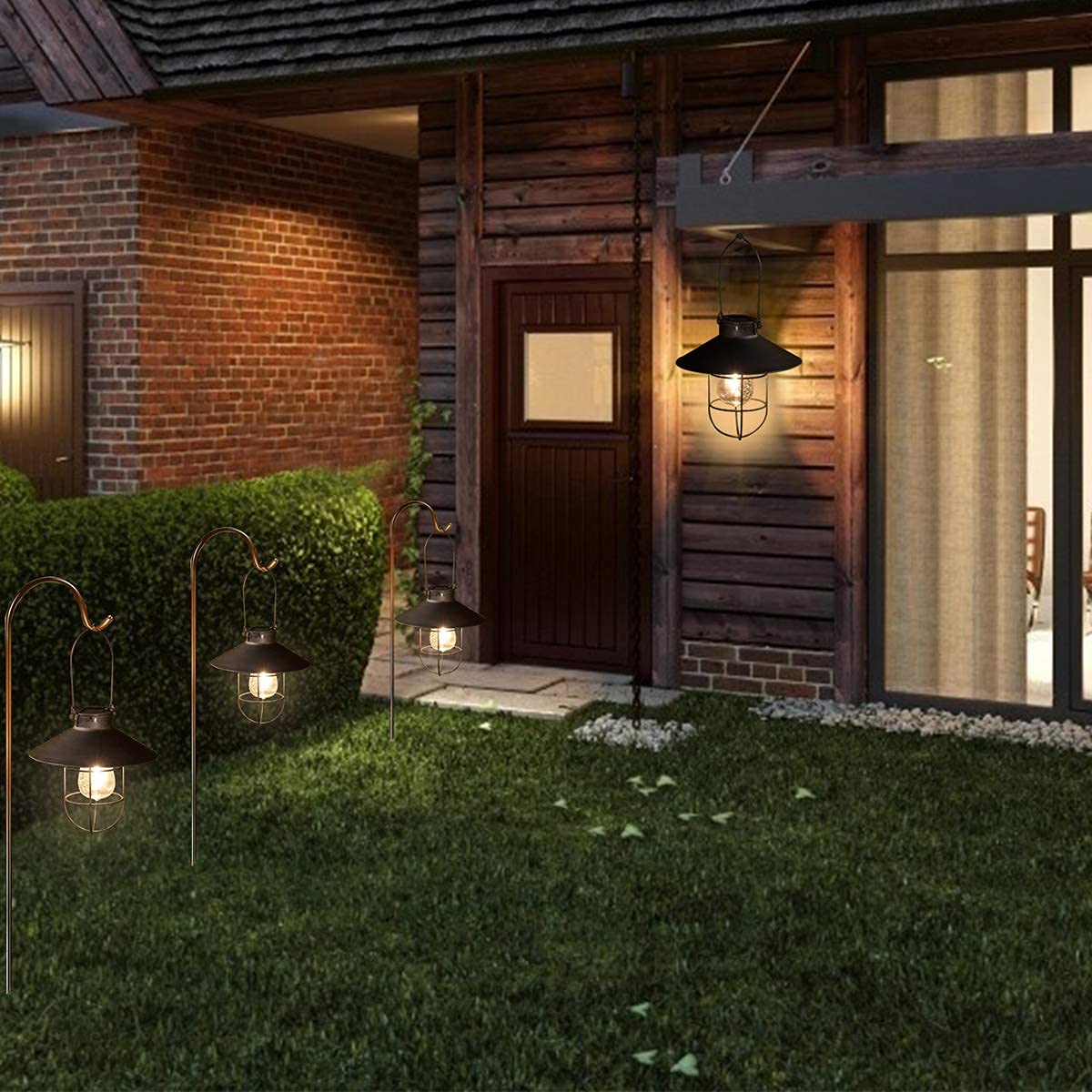 Pearlstar solar lantern size 8.46 inches for a bold decorative presence