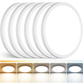 Peasur 12-Inch LED ceiling light front view showing sleek flush-mount design for hallways.