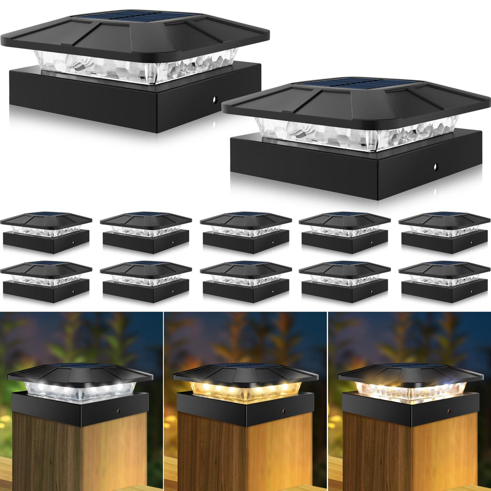 Peasur 4x4 solar post cap light for outdoor posts