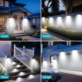 Peasur easy-installation wall-mount solar lights for quick outdoor setup
