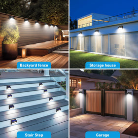 Peasur nighttime illumination for yard and deck creates welcoming ambience.