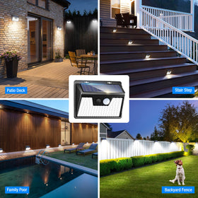 Peasur patio lighting enhances yard ambience while saving energy