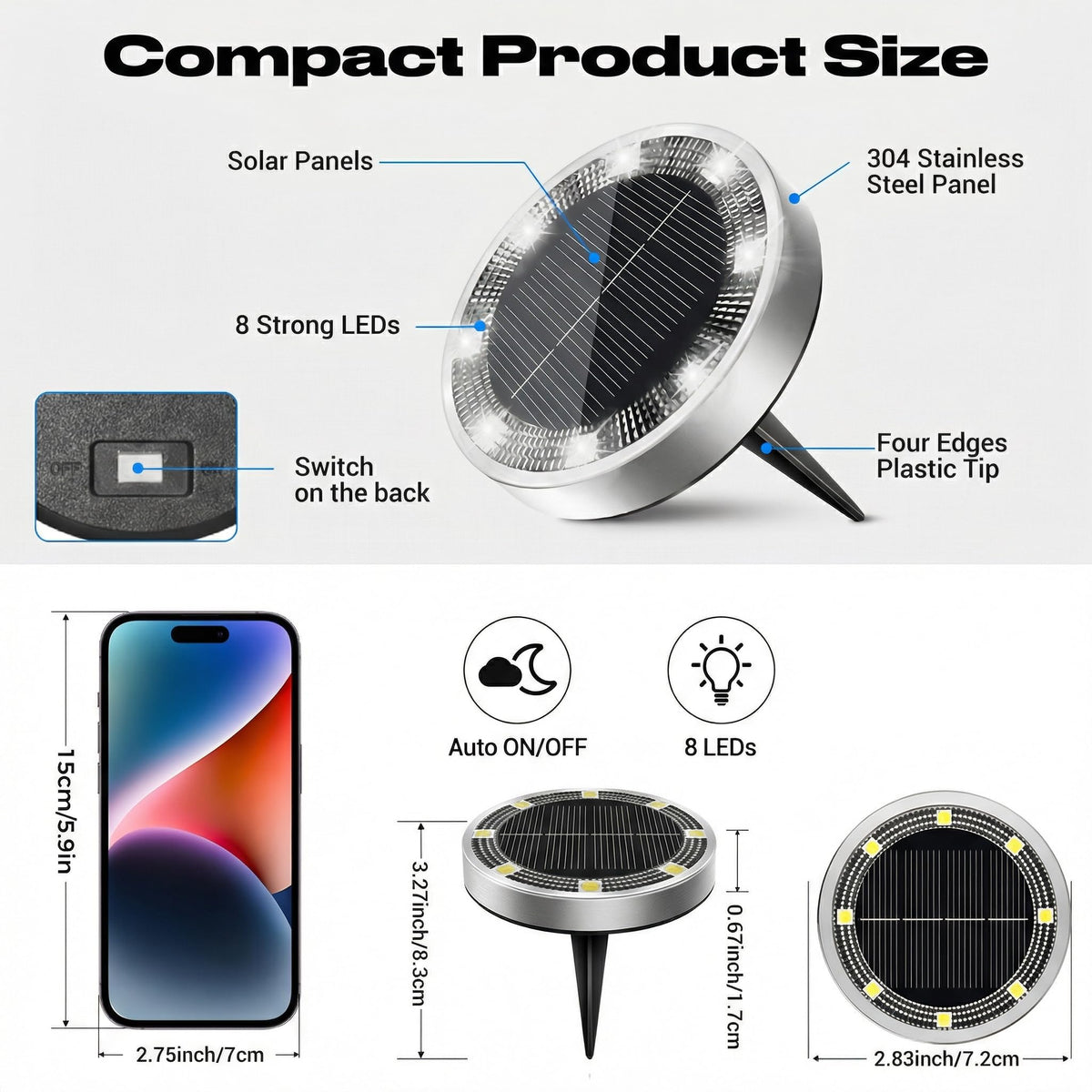 Peasur solar disc light walkway ensures clear guidance through dim paths.