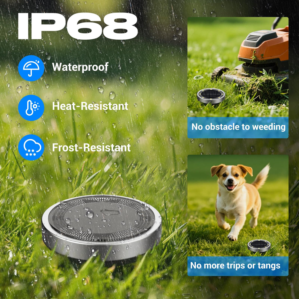 Peasur solar disc light yard delivers energy-saving brightness for evenings outdoors.