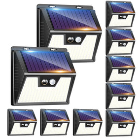 Peasur solar lights outdoor 10-pack illuminate entryways and yard spaces