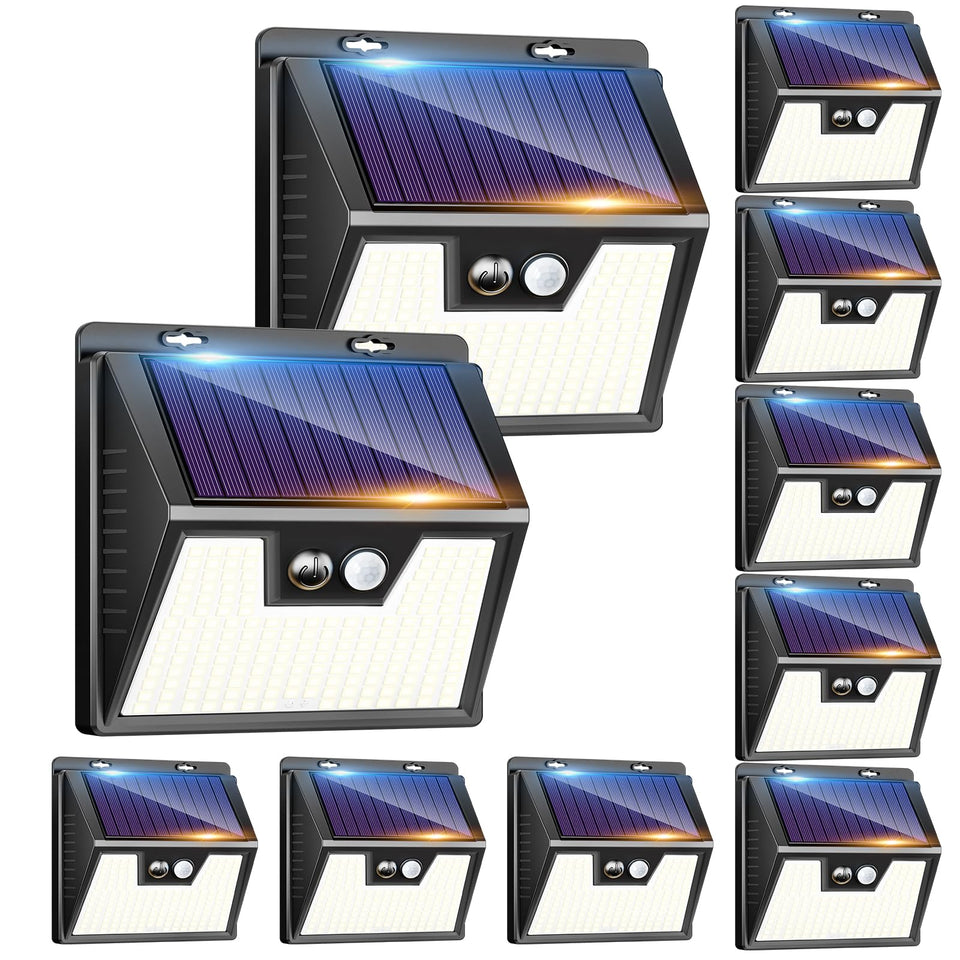 Peasur solar lights outdoor 10-pack illuminate entryways and yard spaces