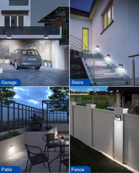 Peasur solar light attached to deck step for safer stairs