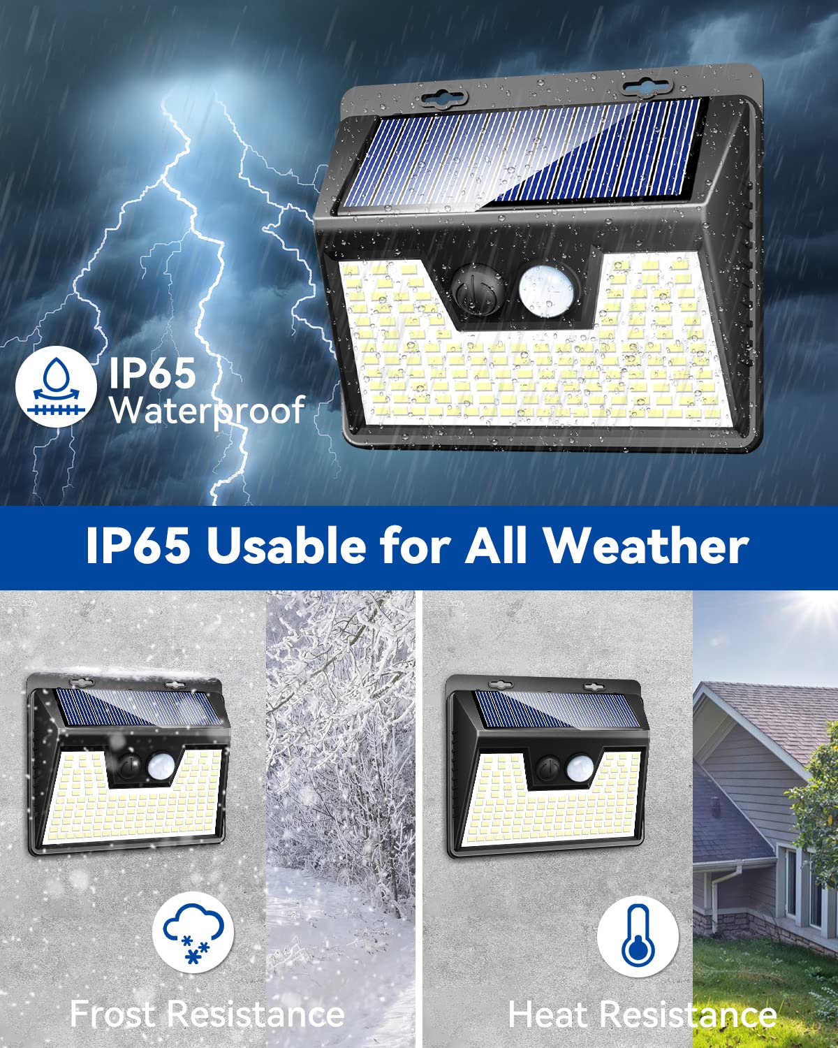 Peasur solar lights illuminating garden and yard perimeters