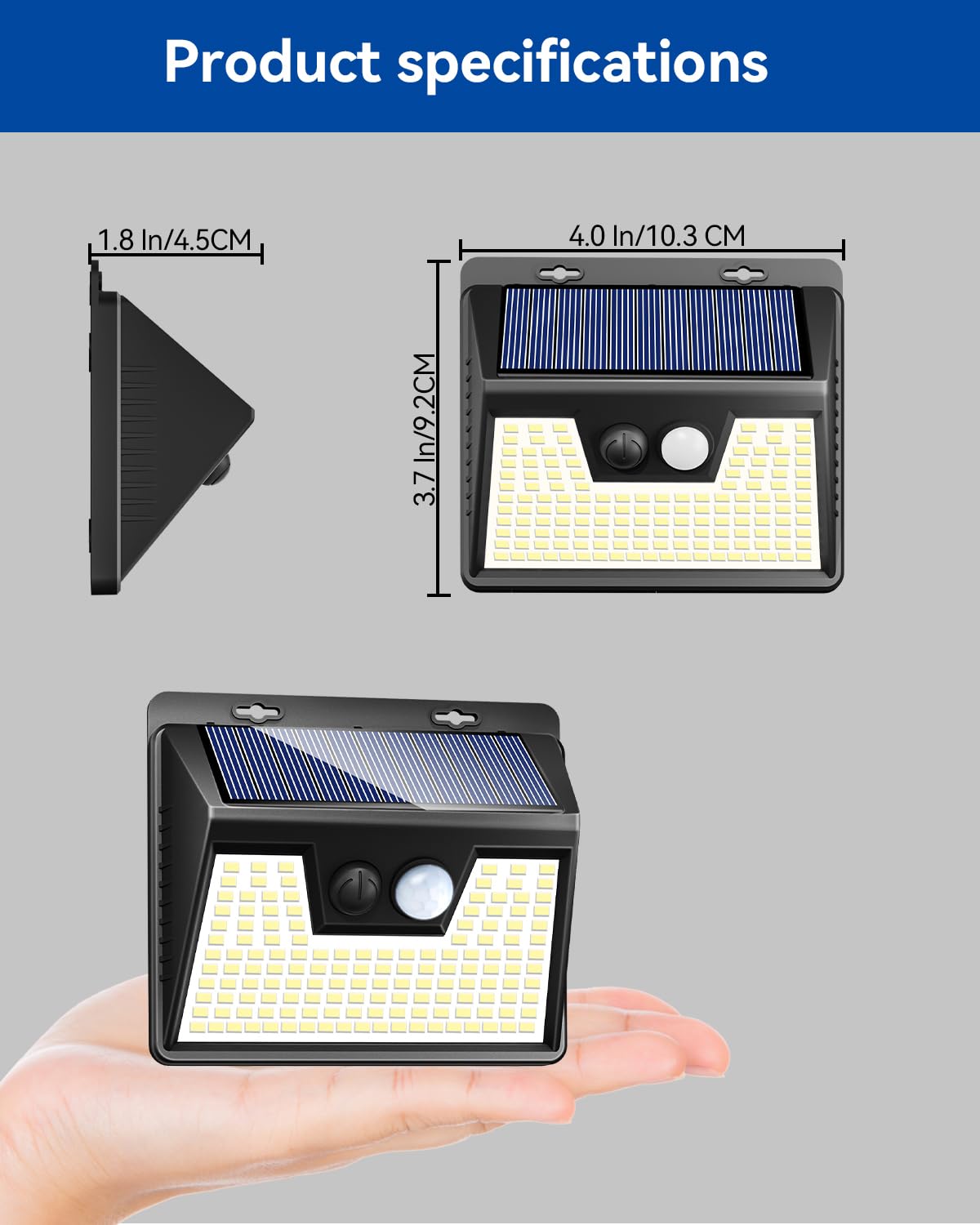 Peasur two-pack solar lights including mounting screws for quick install