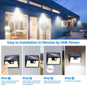 Peasur solar panel charges quickly for overnight illumination
