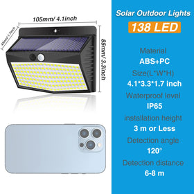 Peasur waterproof solar wall light withstands weather