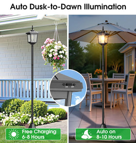 PEATOP wire-free installation no wiring needed for patios or driveways