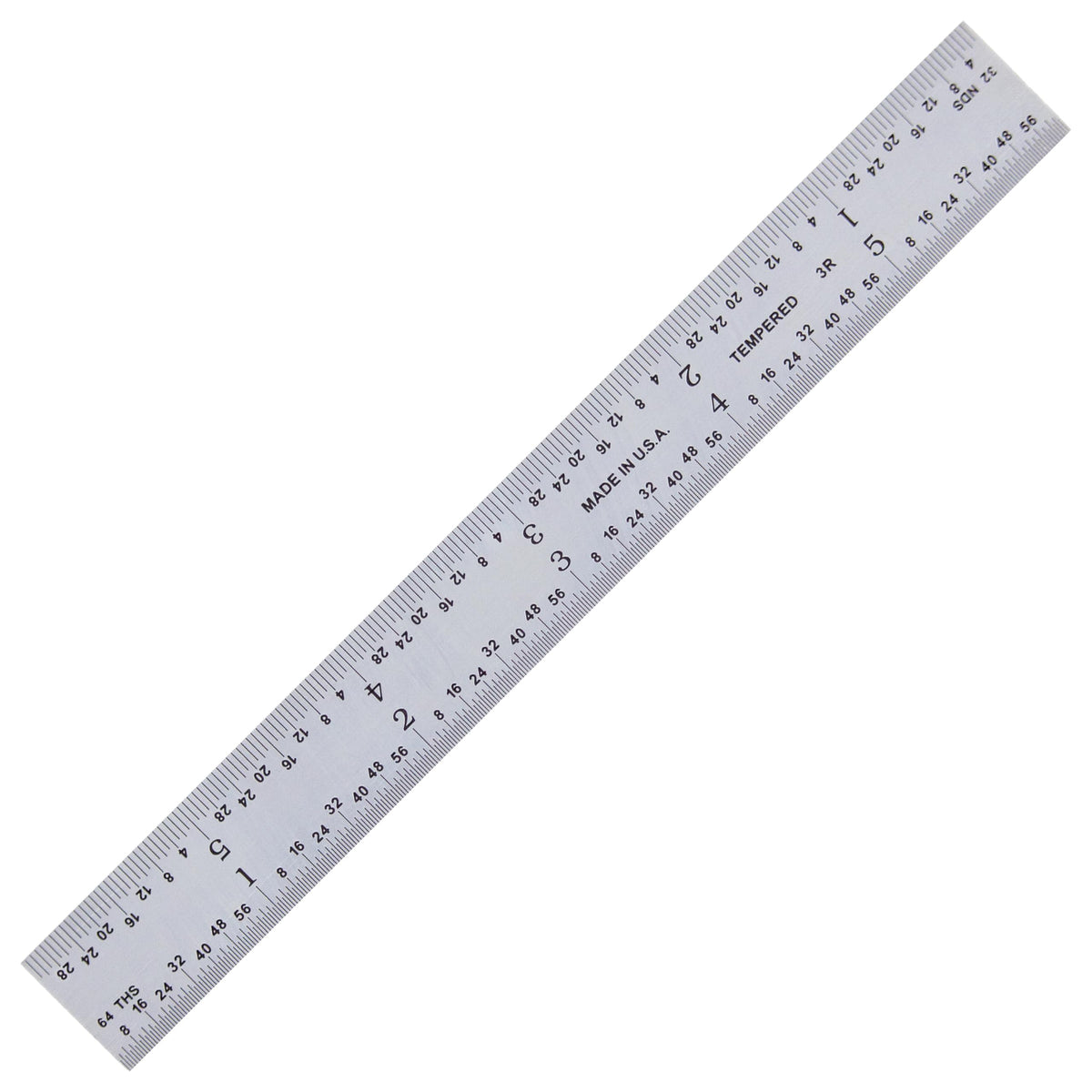 PEC Tools 6 inch machinist ruler with satin chrome finish for precise measurements