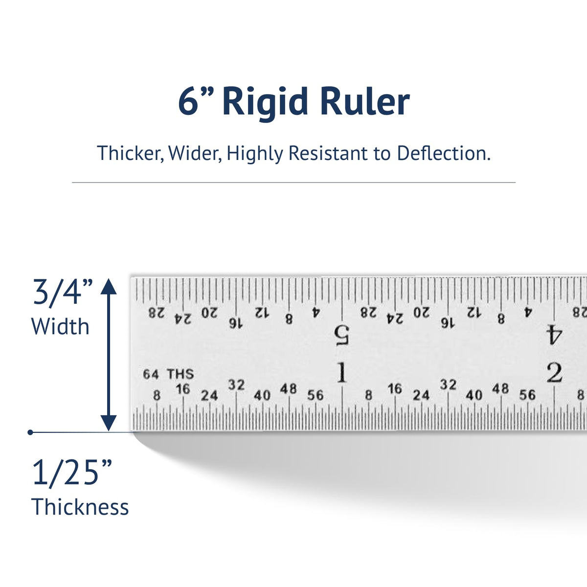 PEC Tools 6 inch ruler ideal for machinists and layout work