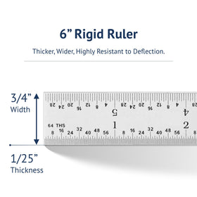 PEC Tools 6 inch ruler ideal for machinists and layout work