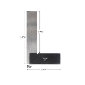 PEC Tools Machinist Square fixed right angle for durable, true measurements in woodworking.