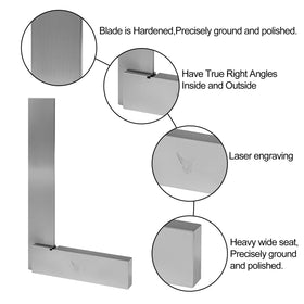 PEC Tools Machinist Square hardened steel construction ensures long-term accuracy and wear resistance.