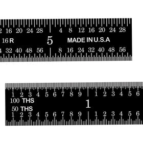 PEC Tools stainless steel 12-inch ruler featuring durable construction for long-lasting projects.