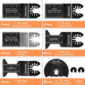 PECHAM blades with built-in length markers aid quick, accurate measurements.