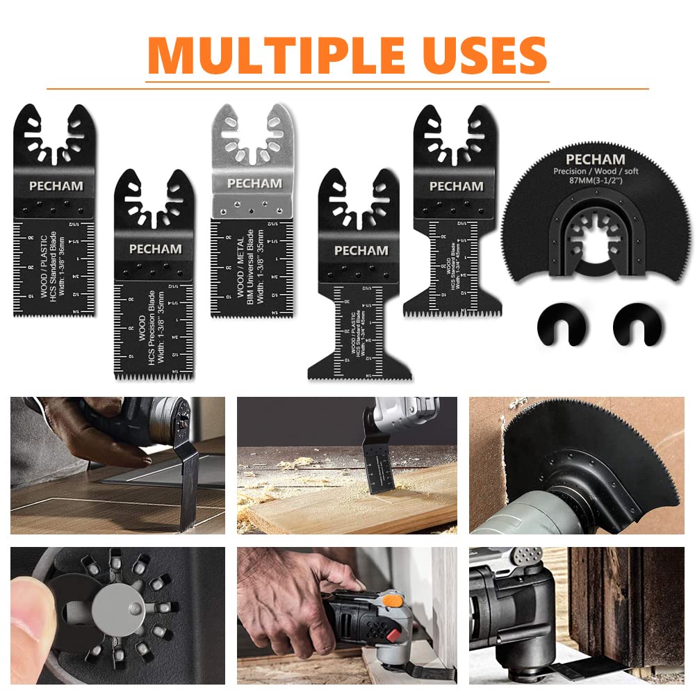 PECHAM standard-tooth blade for clean wood and plastic cuts.
